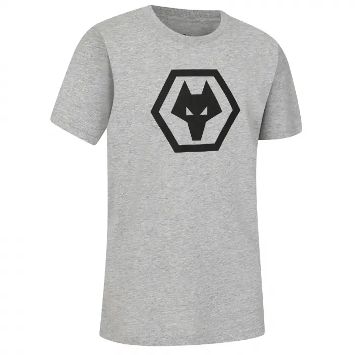 Wolverhampton Wanderers Shirt Store | Logo T-Shirt – Grey – Junior Collection Wolverhampton Wanderers Official Gear